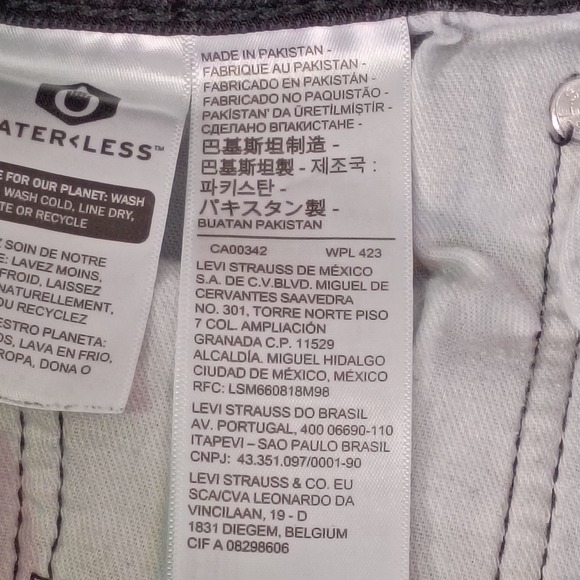 Levis 541 Athletic Taper Black Jeans Mens 32x34 Denim Pants Fits 32x31 - Picture 11 of 13